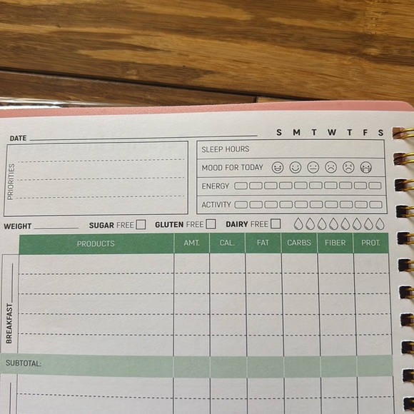 Wellness and fitness planner and meal planner with grocery list bundle - Picture 8 of 10
